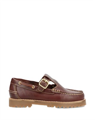 Rudder T Segelschuhe - Leather Brown